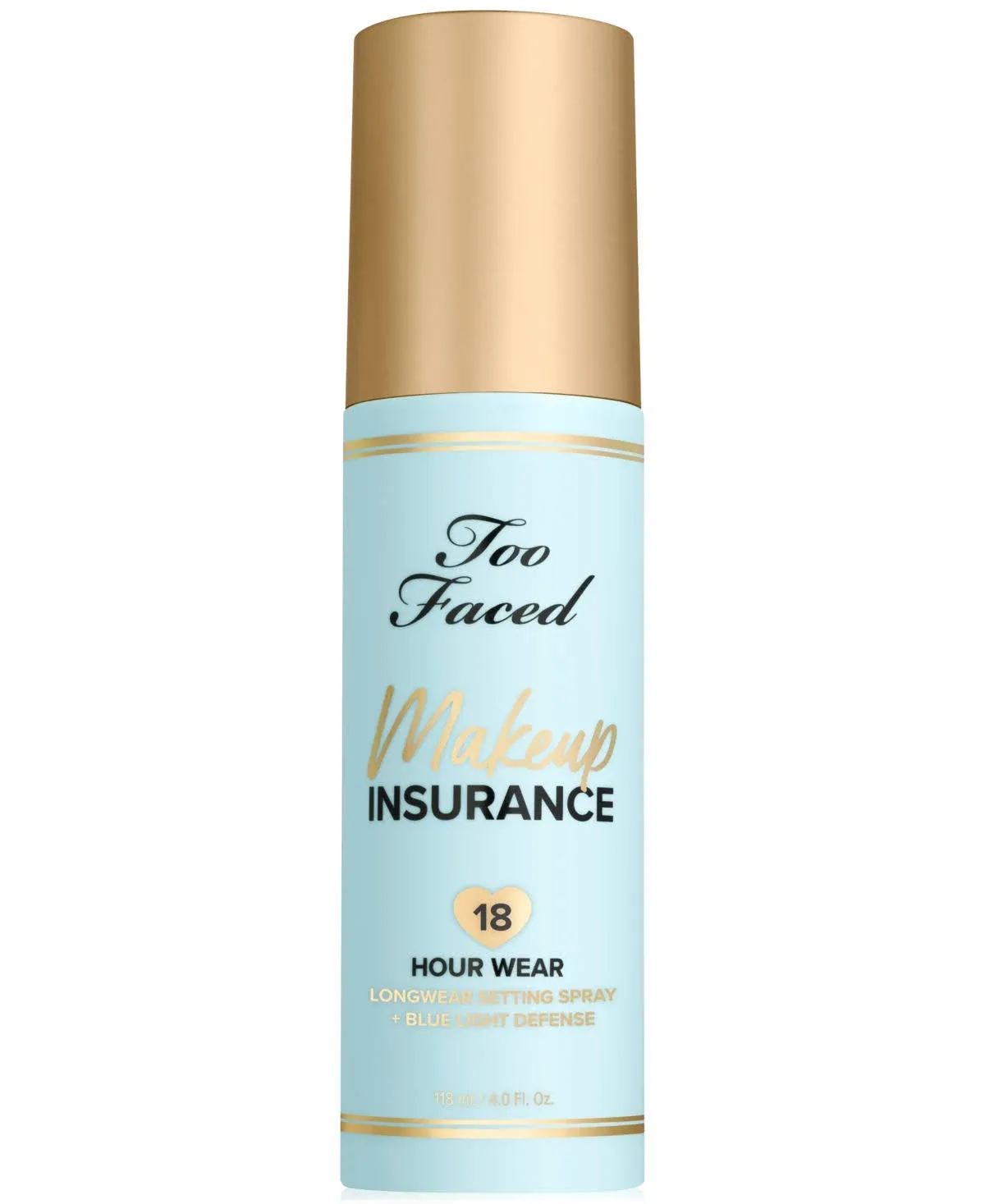 Too Faced Makeup Insurance Longwear Setting Spray + Blue Light Defense 4 oz / 113.1 mL