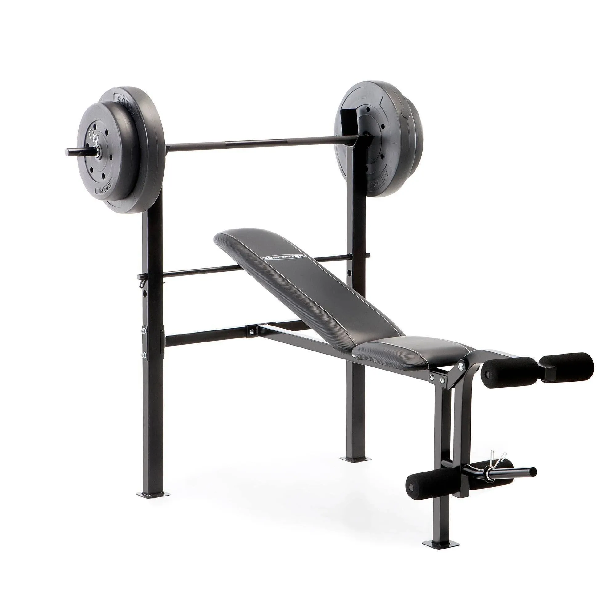 Competitor Standard Adjustable Bench with 80 lb. Weight Set