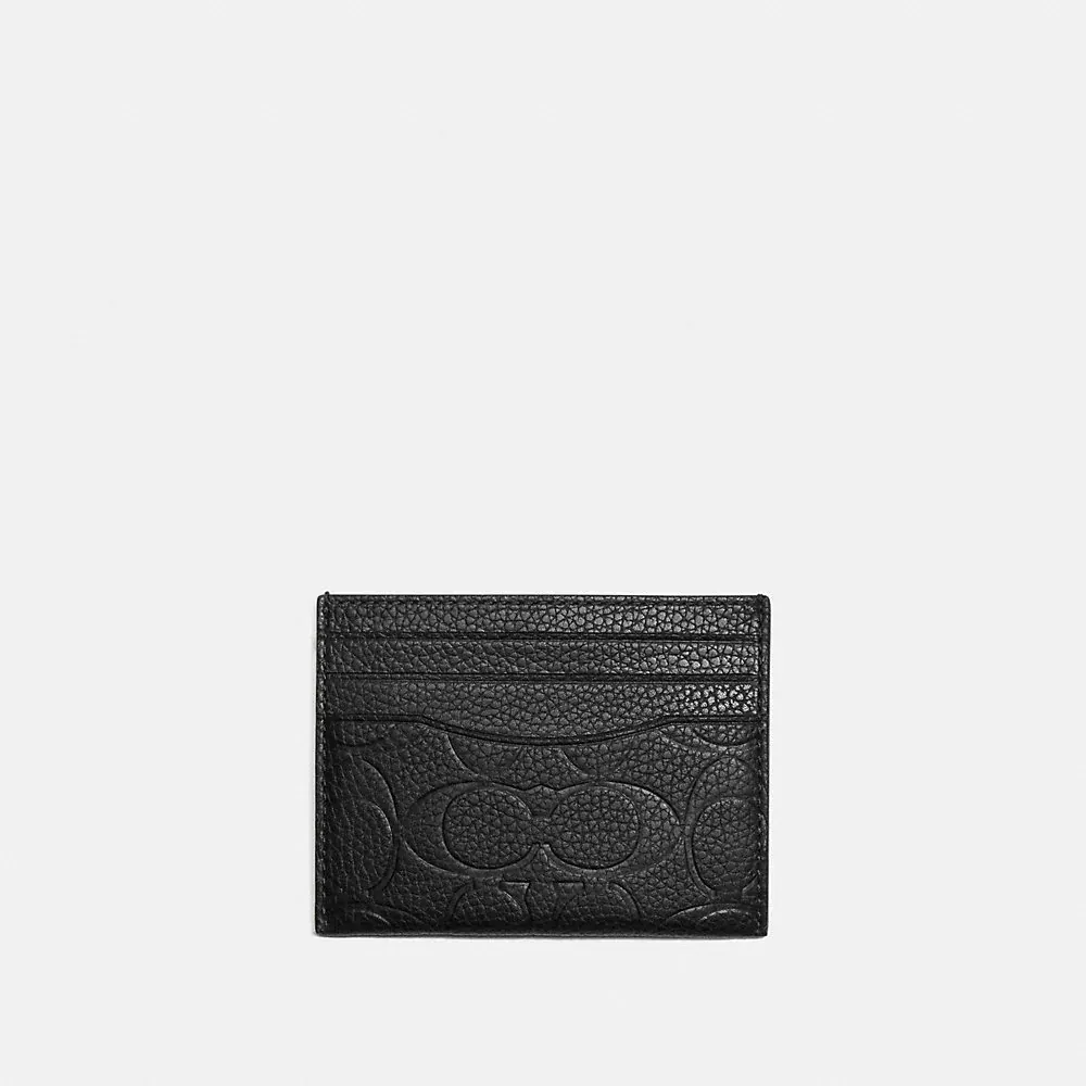 Card Case In Signature Leather In Black