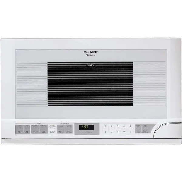 Sharp 1.5 cu.ft. White Over the Counter Microwave Oven