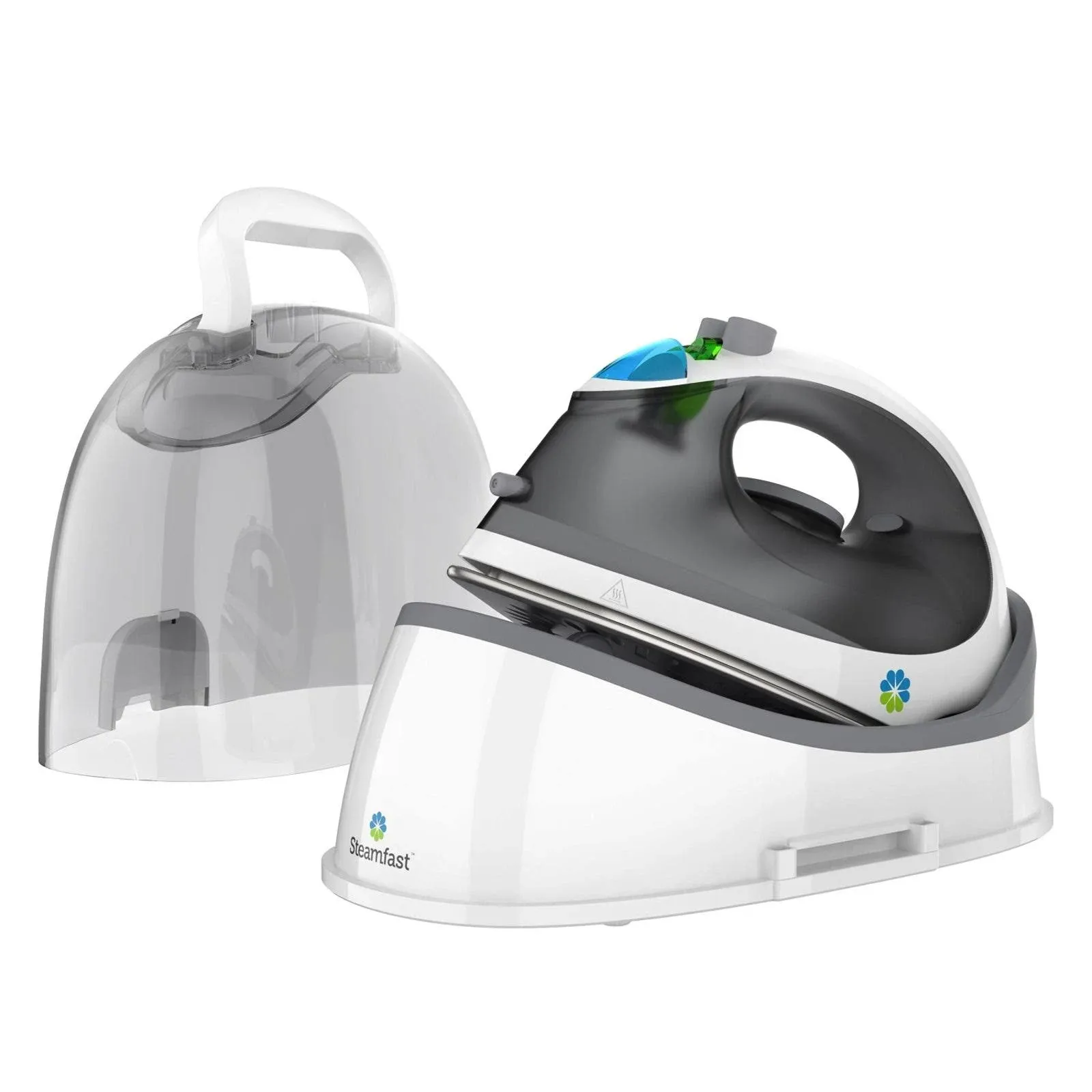 Steamfast SF-760 Portable Cordless Steam Iron with Carrying Case, White Cordless