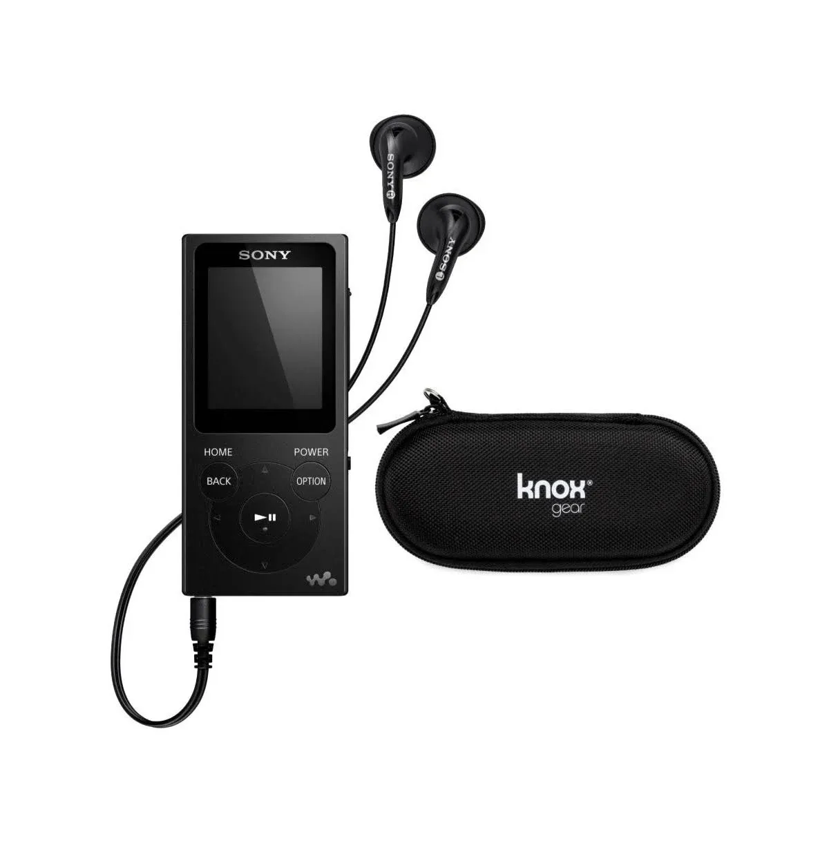 Sony NW-E394 Walkman 8GB Digital Audio Player (Black) with Hard Case