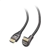 Cable Matters 48Gbps Ultra HD 8K Right Angle HDMI Cable 6.6 ft (90 Degree HDMI Cable) with 8K @120Hz, 4K @240Hz and HDR Support in Black