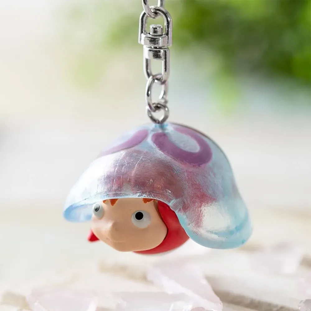 Studio Ghibli Ponyo on a Cliff by the Sea Key Chain Jellyfish Japan US -  NEW