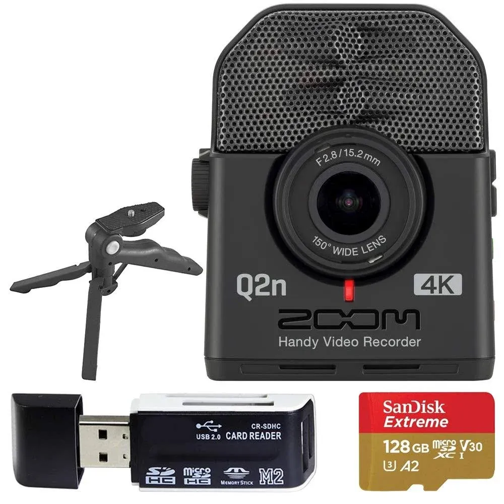 Zoom Q2n-4K Ultra High Definition Handy Video Recorder + 128GB microSDXCExtre<wbr/>me