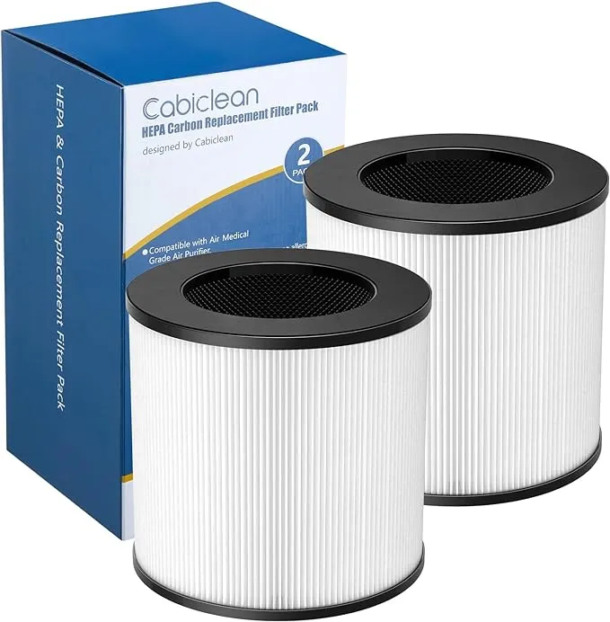 True HEPA Replacement Filter for MA Air Purifier 14/14W/14B models., 3-in-1 True HEPA Activated Carbon Filter ("14" Represents Model Rather than Height)