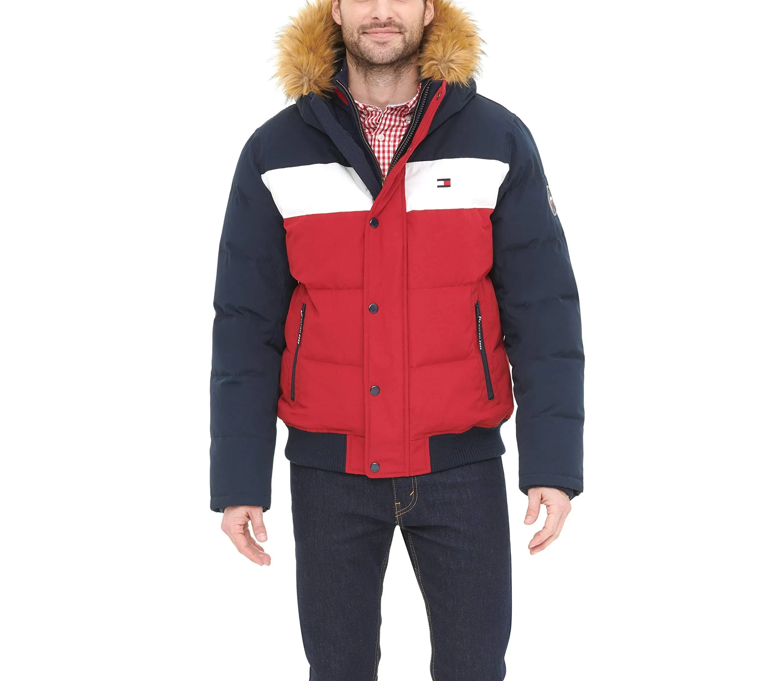 Tommy Hilfiger Men's Arctic Cloth Quilted Snorkel Bomber Jacket