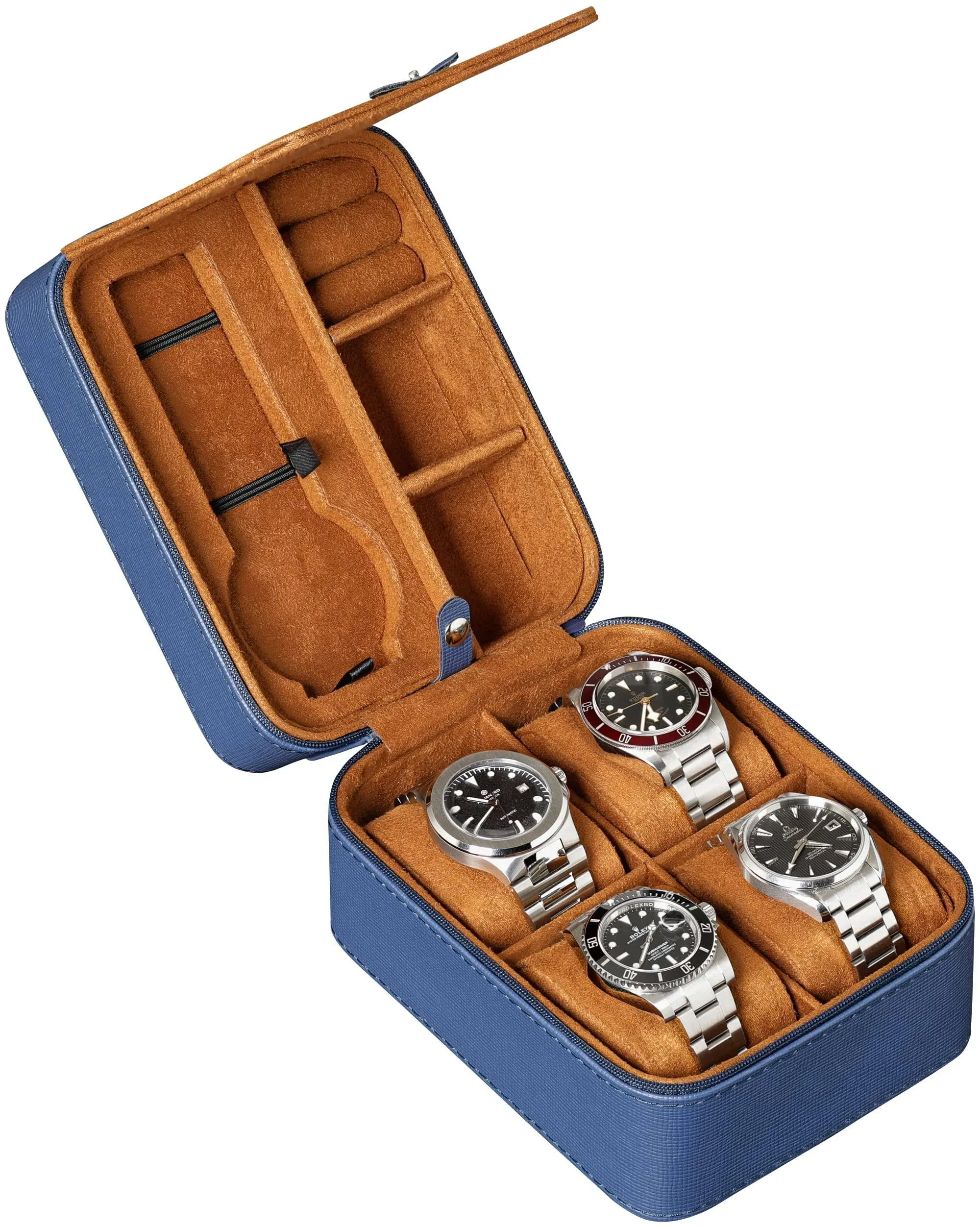 Rothwell 5 Watch Travel Case Storage Organizer for 5 Watches | Tough Portable ...