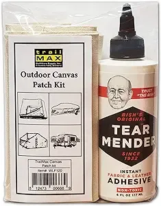 Trailmax Outdoor Canvas Patch Kit to Repair Pop-Up Campers, Canvas Tents, Boat Covers, Tarps