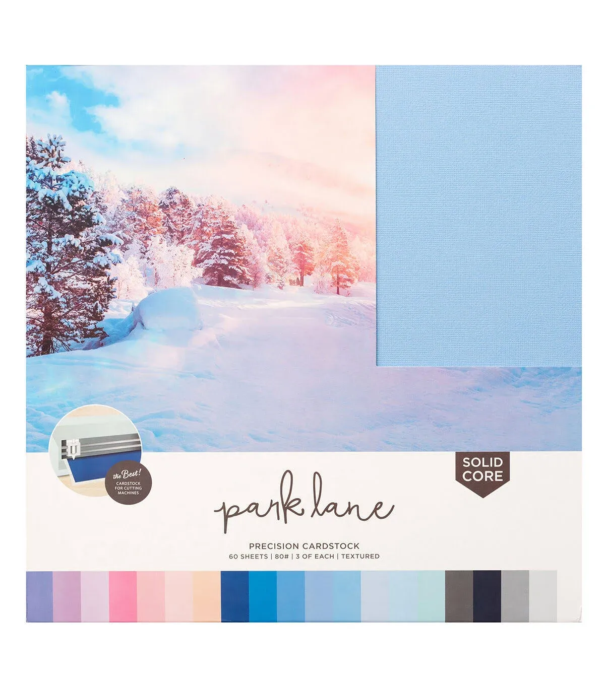 60 Sheet 12" x 12" Winter Precision Cardstock Paper Pack by Park Lane