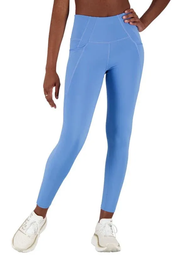 Shape Shield Pocket 7/8 Crop Leggings In Heritage Blue