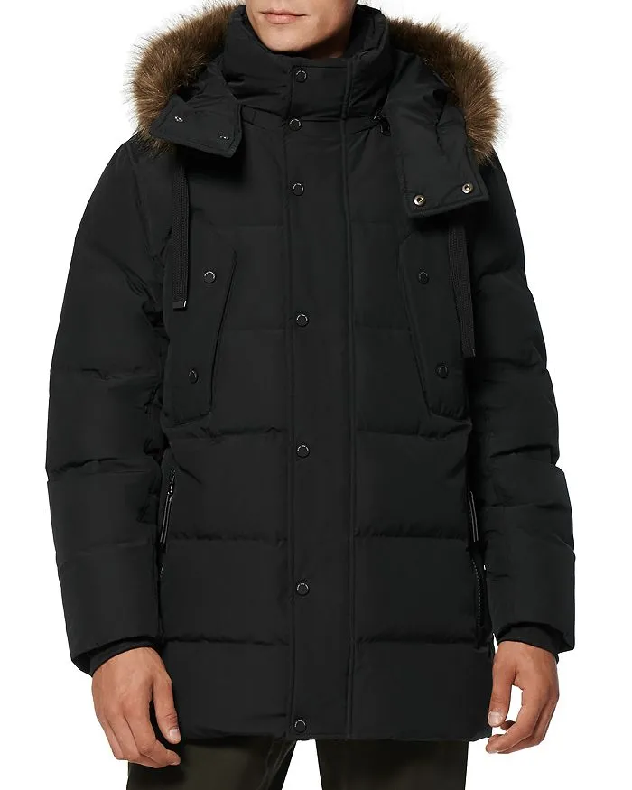 Andrew Marc Men's Gattaca Faux Fur Trim Parka