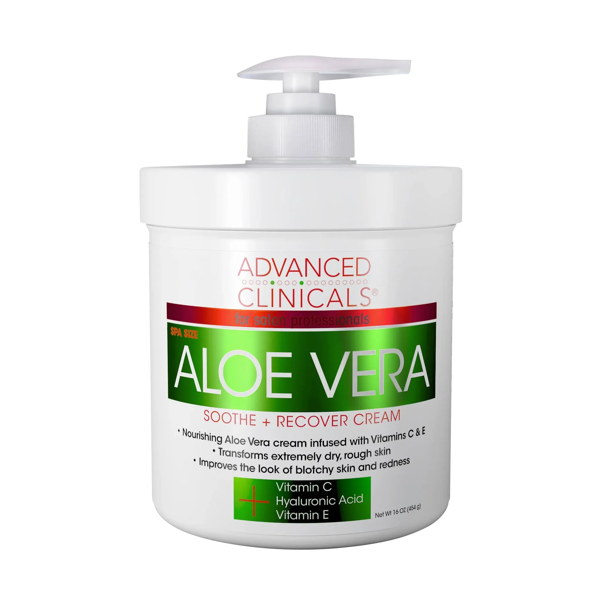 Advanced Clinicals Aloe Vera Cream 16oz