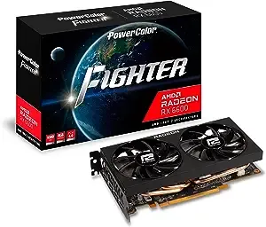 PowerColor Fighter AMD Radeon RX 6600 Graphics Card with 8GB GDDR6 Memory