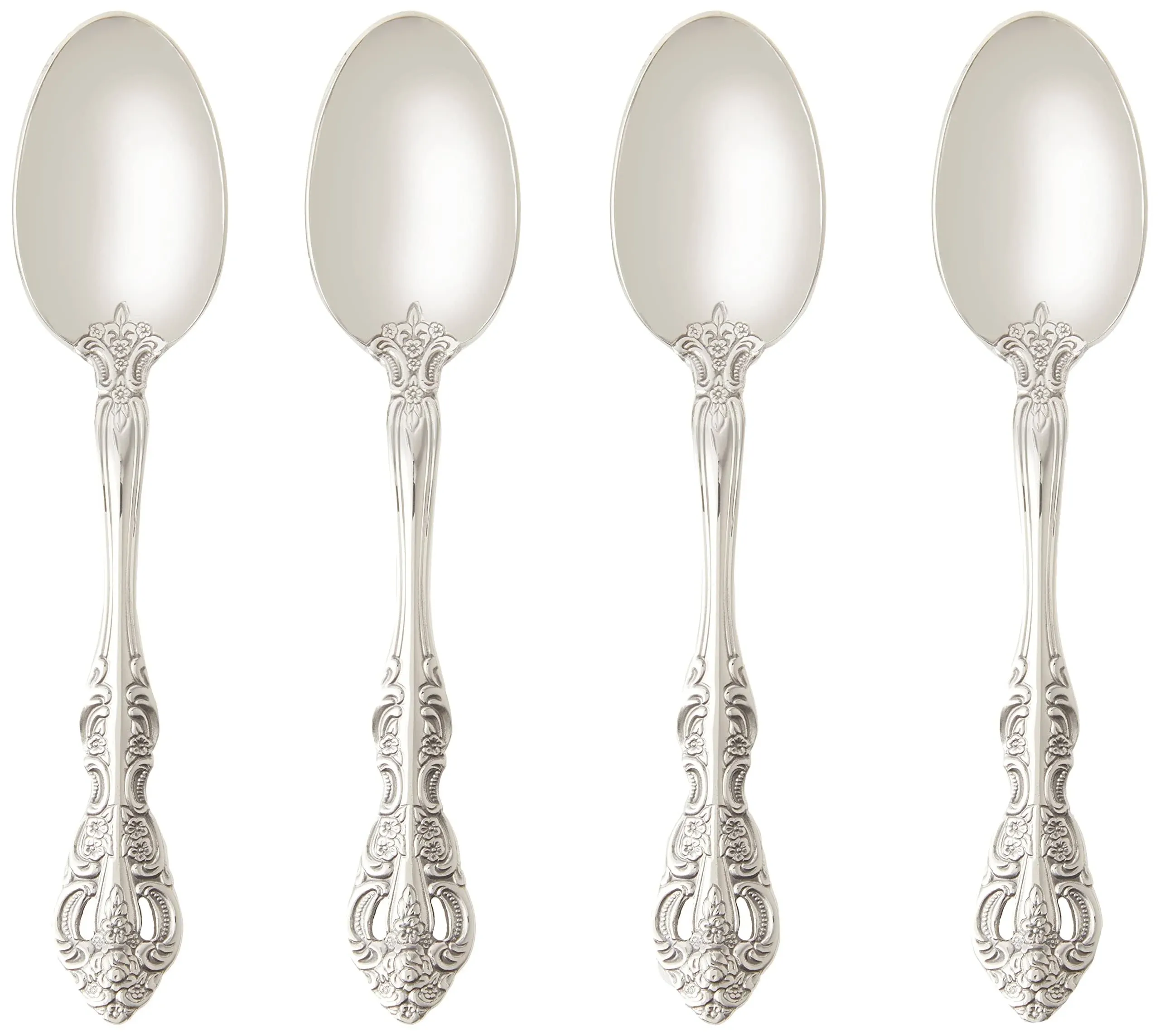 Oneida Michelangelo Fine Flatware Set, 18/10 Stainless, Set of 4 Teaspoons