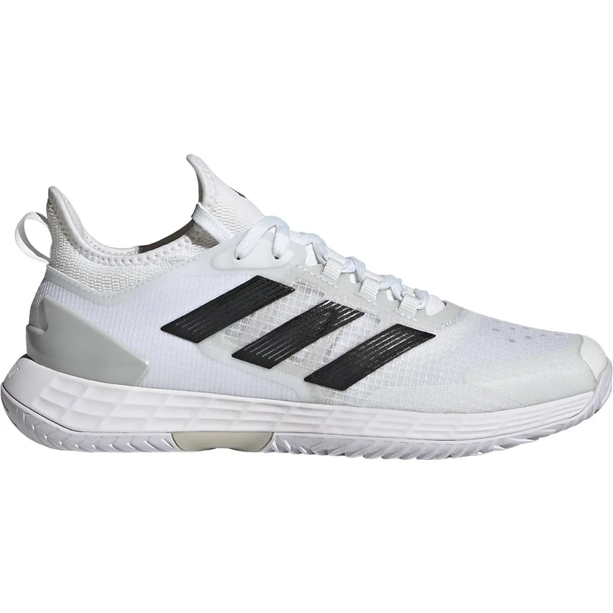 Adidas Men's Adizero Ubersonic 4.1 Tennis Shoes, Size 9.5, White/Black/Silver