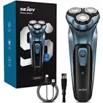 SEJOY Men Electric Shaver Pop-up Trimmer Rotary Razor Beard Shaving Rechargeable