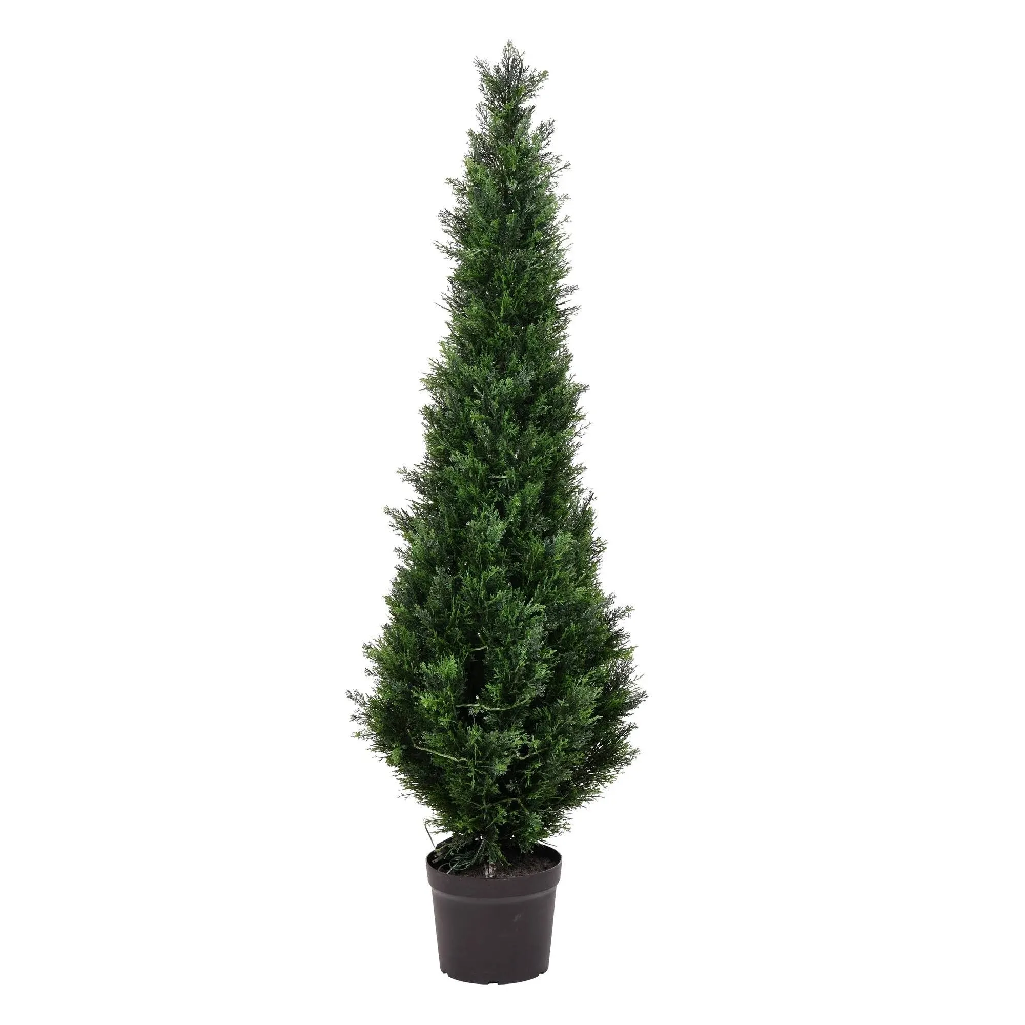 Vickerman 5' Artificial Potted Green Cedar Tree