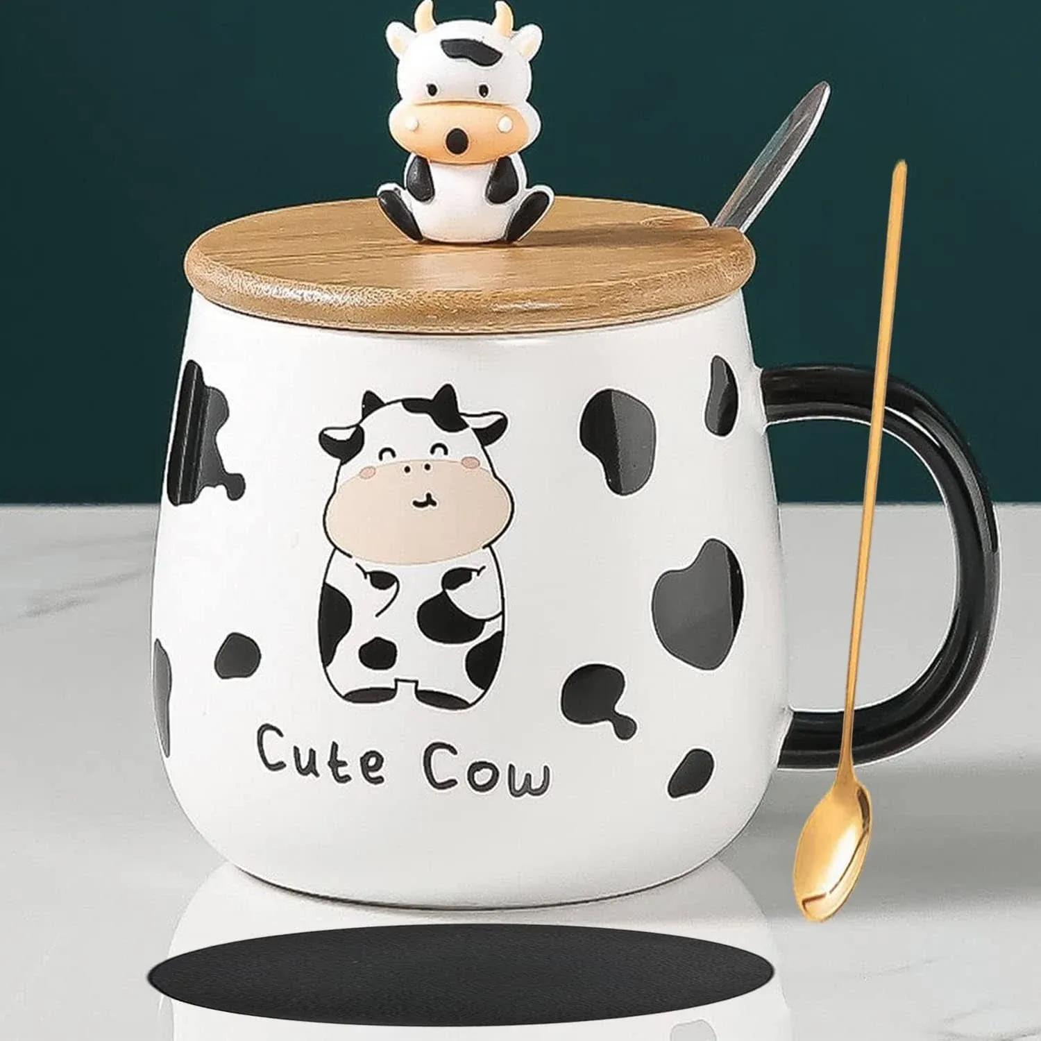 Arawat Cute Cow Mug Gifts Kawaii Cup Coffe Mugs with Coffee 