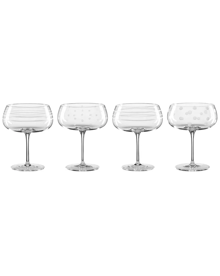 Mingle Cocktail Glasses, Set Of 4 In Clear And No Color