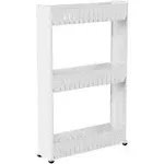 Simplify 3 Tier Slim Slide Out Storage Cart - White