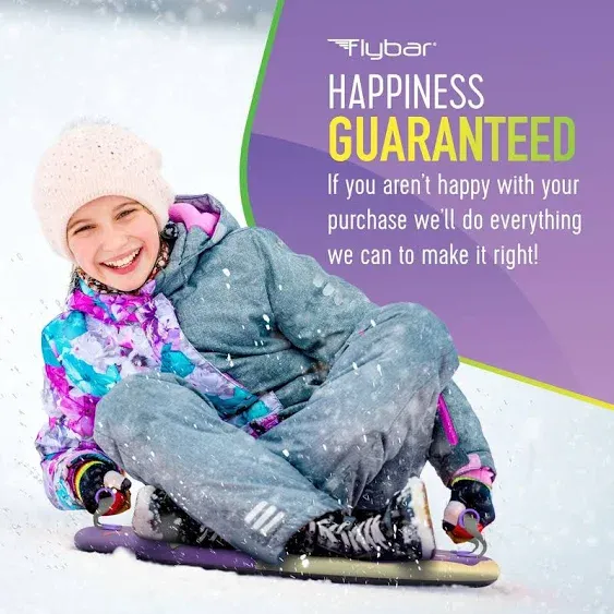 Flybar Kids 26' Donut Foam Saucer Disc Snow Sled for Kids with Slick Bottom for Kids , Ages 6+