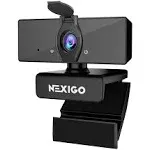 1080P Business Webcam with Software Dual Microphone &amp; Privacy Cover NexiGo N6...