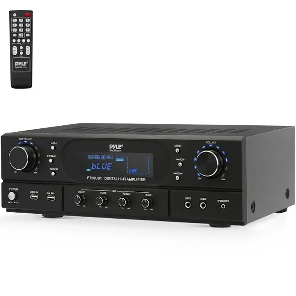 Pyle Home Bluetooth Theater Receiver Amplifier - 500 Watts Peak Power Amp w/Tr