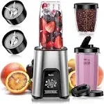 VEWIOR 900W Blender for Shakes and Smoothies, 12 Pieces Personal Blenders for Kitchen with 6 Fins Blender Blade, Smoothie BLE