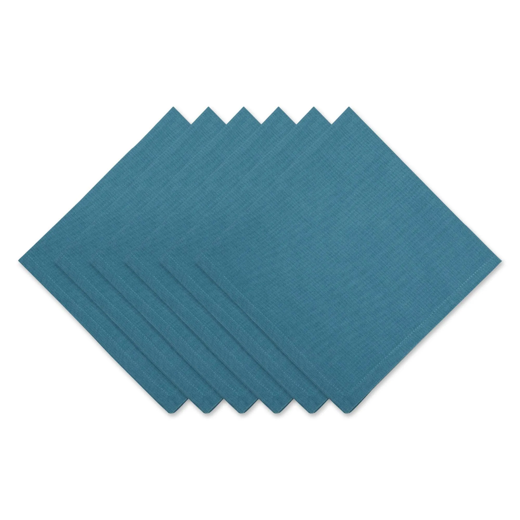 6ct Teal Solid Napkin (Set of 6) Green