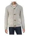 Shawl Collar Cable Knit Cardigan In Cream