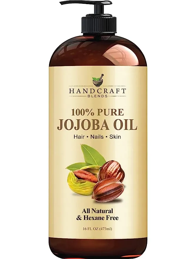 Hidratante De Aceite De Jojoba 100% Puro Para Rostro Cuerpo Y Cabello 8 fl. oz