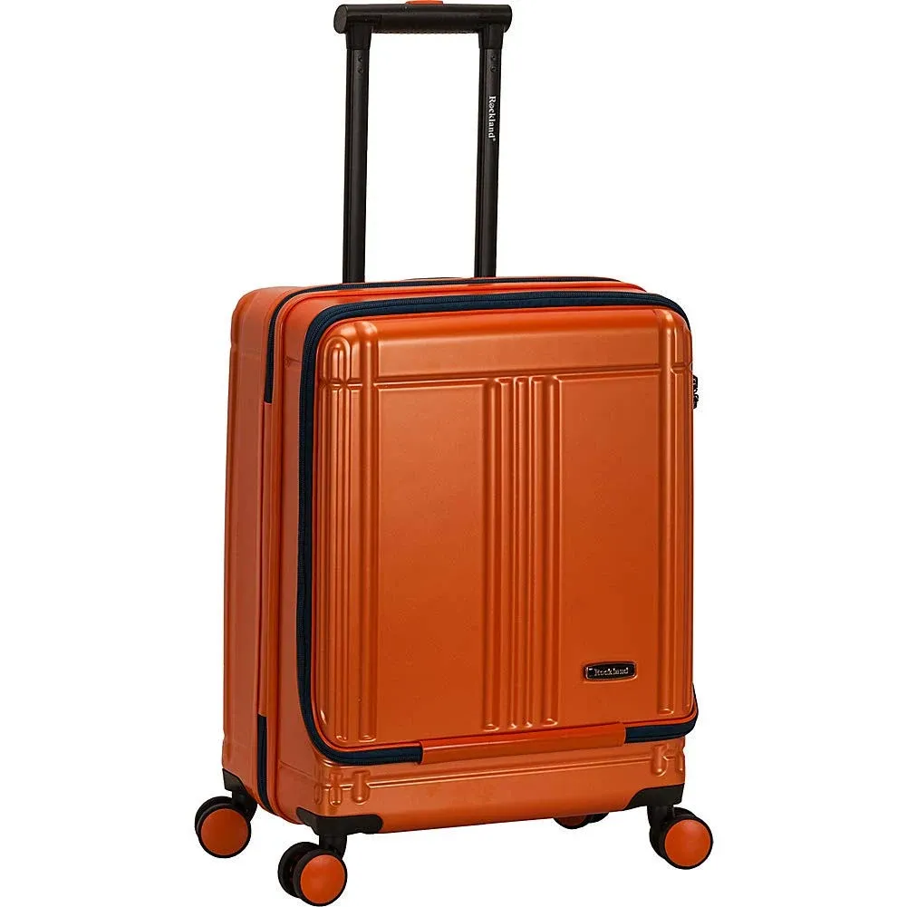 Rockland F2411-ORANGE 18 in. Tokyo Polycarbonate Carry on Laptop Spinner Luggage - Orange