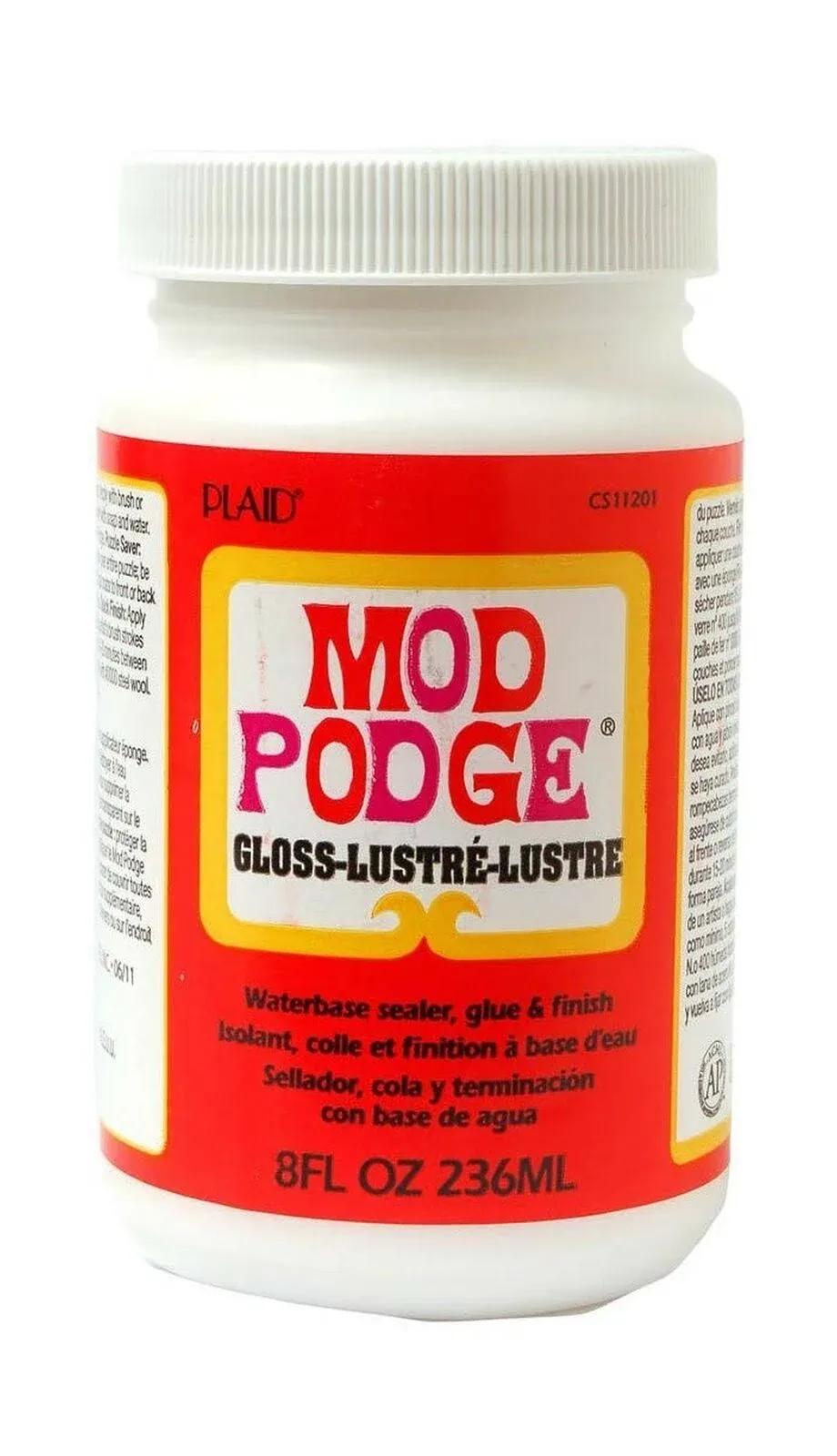 Mod Podge CS11201 Waterbase Sealer, Glue & Decoupage Finish, 8 oz, Glo