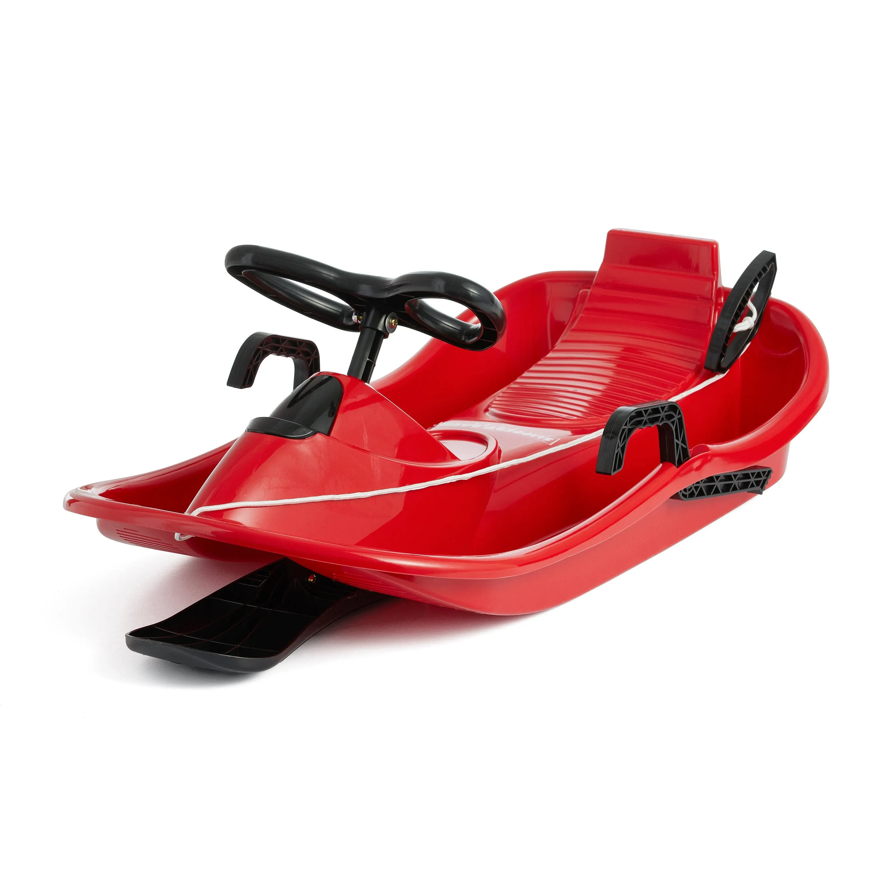 Slippery Racer Downhill Derby Kids Snow Sled with Steering Wheel