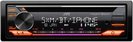 JVC - Bluetooth CD Receiver with Alexa Built-In and USB Rapid Charge, Satellite Rado Ready - Black