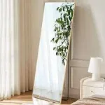 Sweetcrispy 64"x21" Full Length Mirror, Full Body Floor Mirror for Bedroom Large Wall Mirror with Stand Full Length Aluminum Alloy Frame Standing