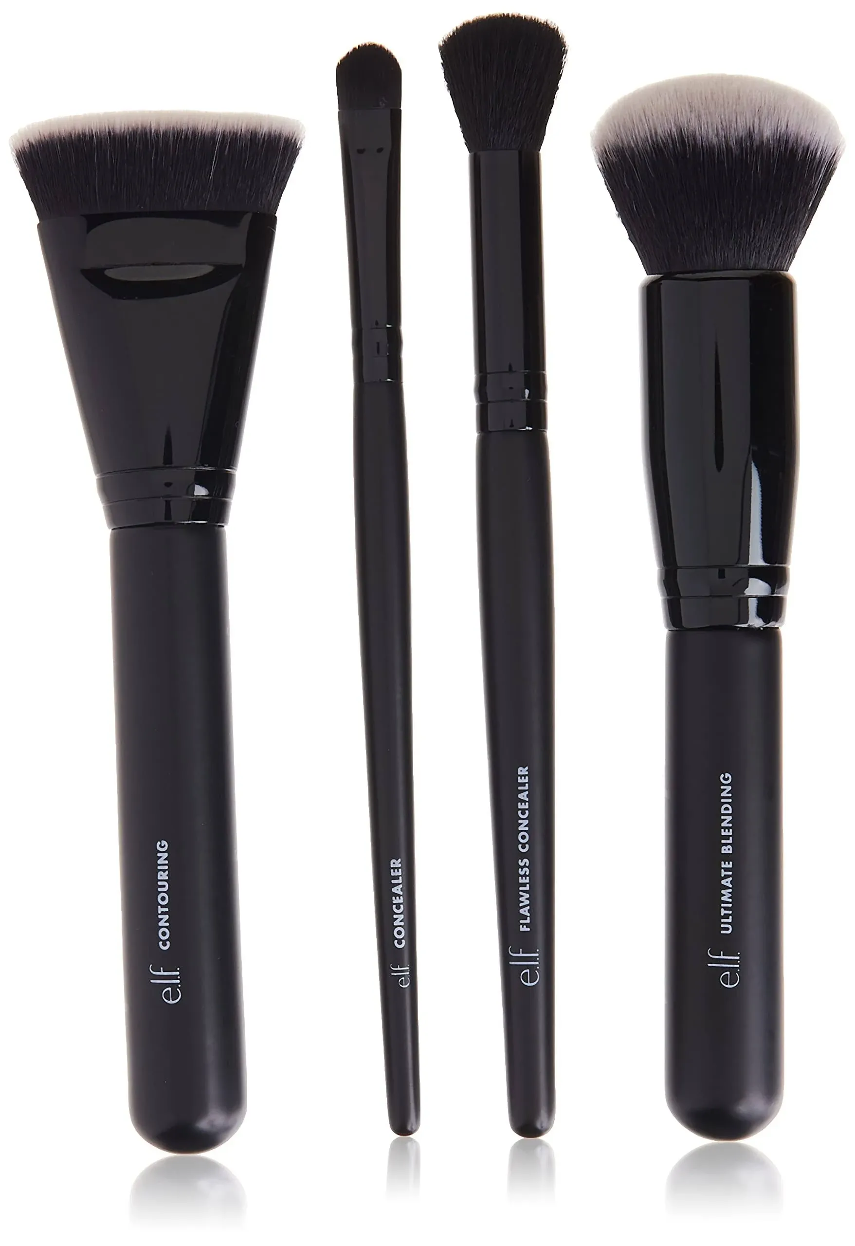 e.l.f. Complexion Perfection Brush Kit 4Piece Set Synthetic