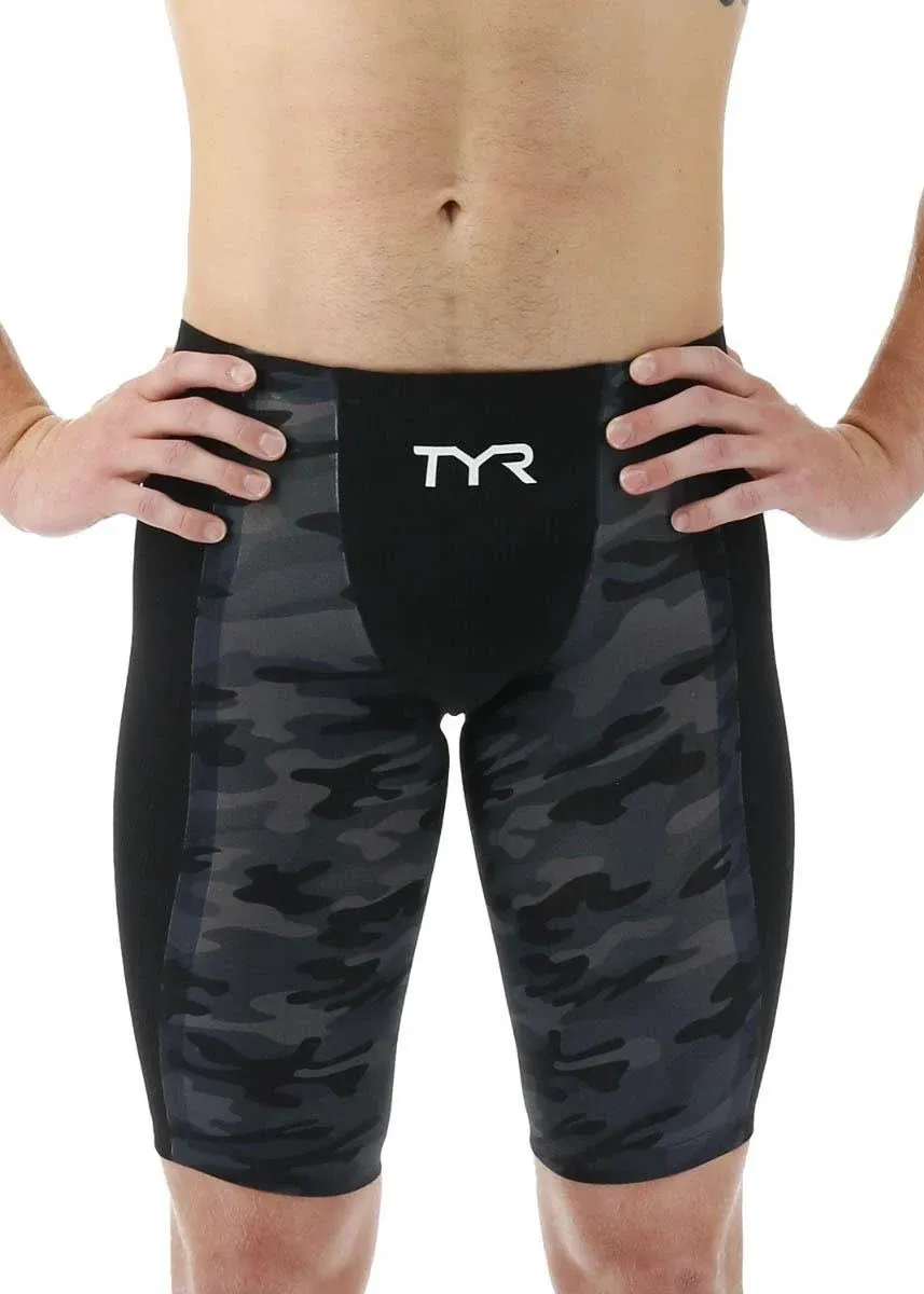 TYR Men's Shockwave High-Waist Camo Jammer Swimsuit