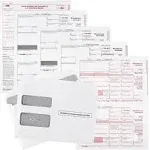 1099 Misc Forms 2023, 4 Part Laser Tax Forms Kit for 25 Vendor with 25 Self-Seal