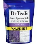 Dr. Teal's - Juego de regalo variado de baño de sal de Epsom (paquete de 2, 3 libras cada una). Calma y duerme con lavanda, suaviza y nutre con