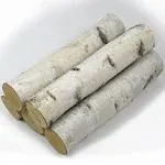 Wilson Set of 3 Large Birch Fireplace Logs (3.5" - 5.5" Diameter x 15.5”- 17.5" Long)