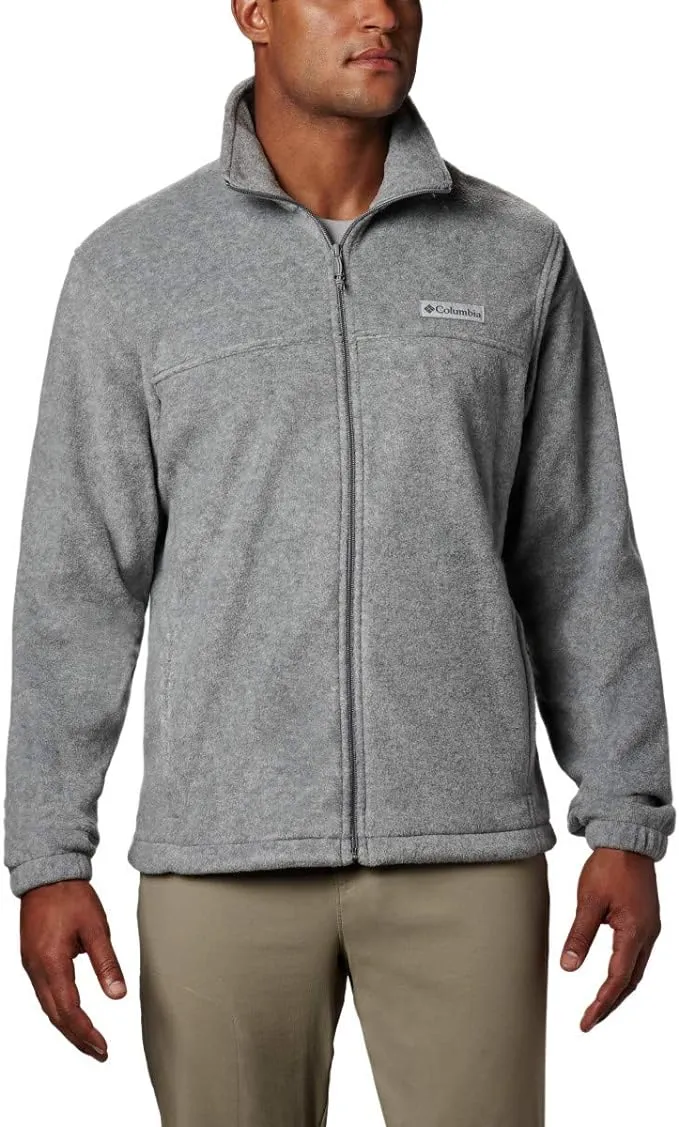 Columbia Men's Steens Mountain 2.0 Full Zip Fleece Jacket (Light Grey Heather, XXL)