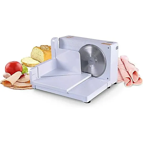 Meat Slicer for Deli Cuts, Bread, &amp; Cheese, Electric, 7.5&#034; Stainless Steel Blade