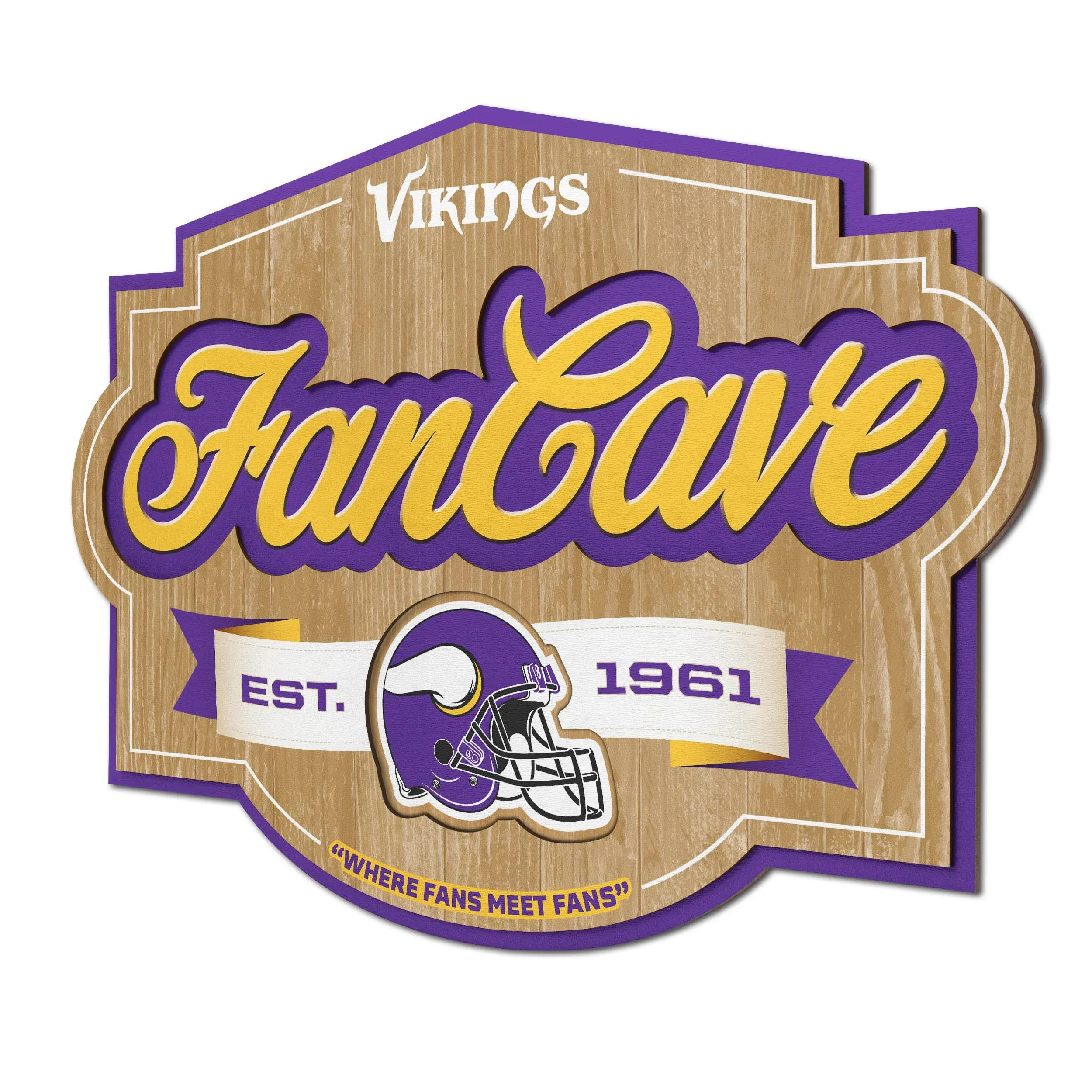 YouTheFan NFL Minnesota Vikings Fan Cave Sign