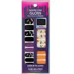 Dashing Diva Gloss Halloween Nail Strips - Bat Magic | UV Free, Long Lasting, Cute Halloween Gel Nail Stickers | Contains 32 Nail Wraps, 1 Prep Pad, 1 Nail File