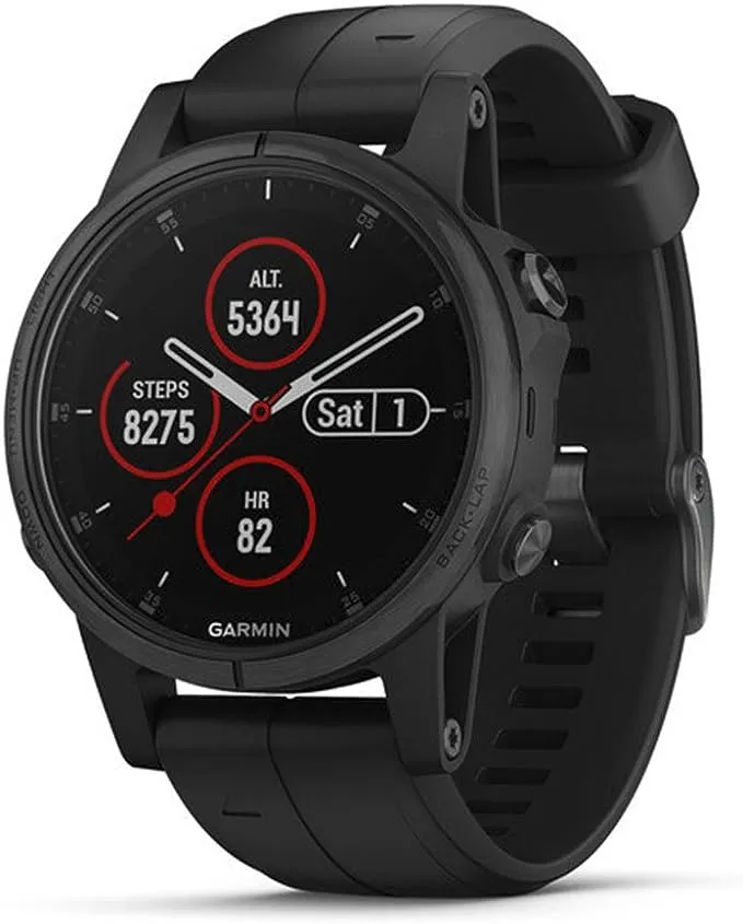 Garmin Fenix 5s Plus Sapphire Watch - Black