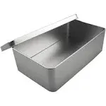 WEANOS Silver Metal Tin Box Lids - Large Containers, Holder for Keeping Car Keys, Cookie, Pencil Case, 8.2 x 4.7 x 2.4 inch