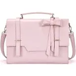 ECOSUSI Laptop Messenger Bag Women Briefcase 15.6 inch Satchel Pink 