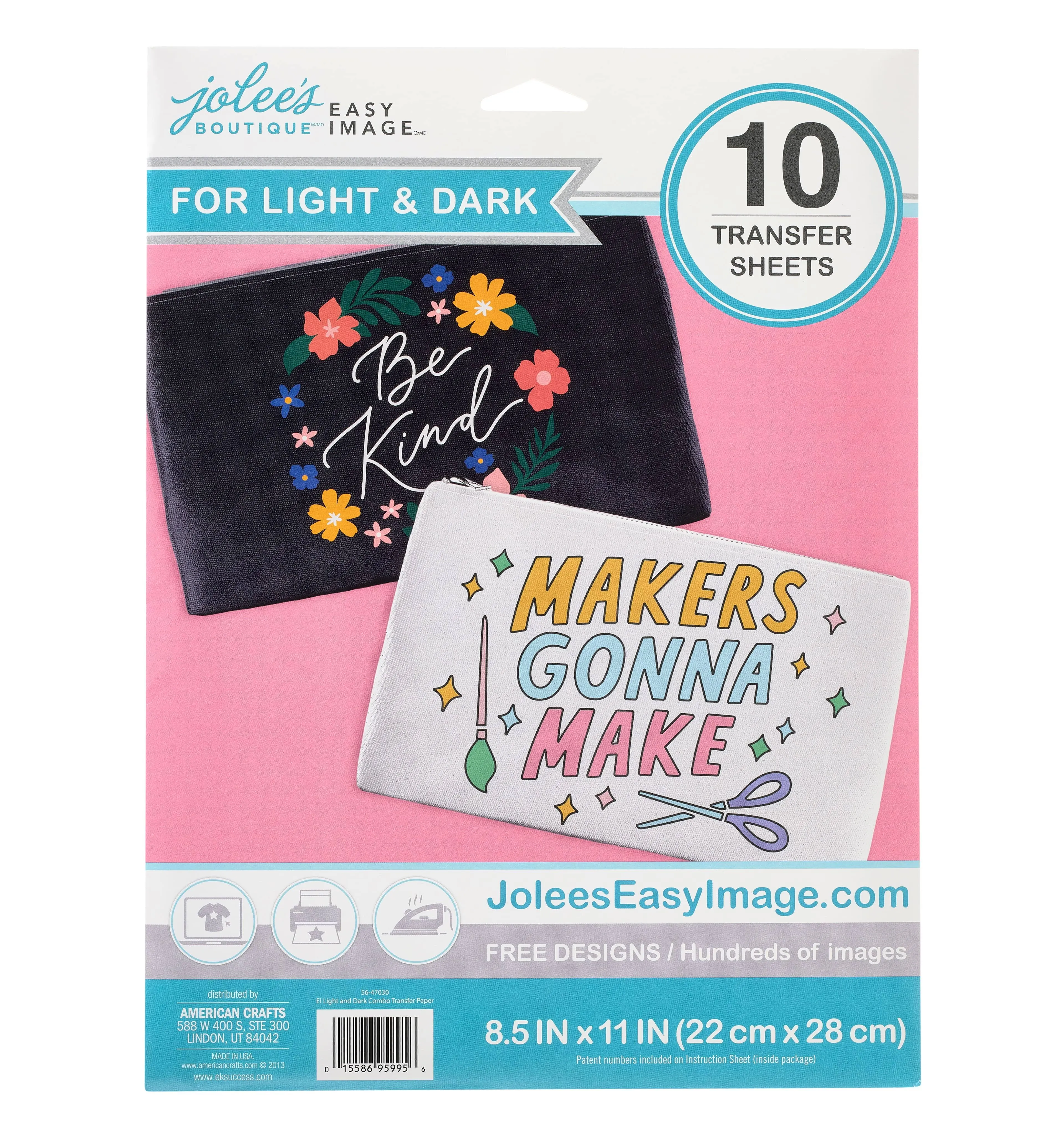 Jolee's Easy Image Transfer Sheets 8.5"x11" 10/Pkg for Light & Dark Fabrics